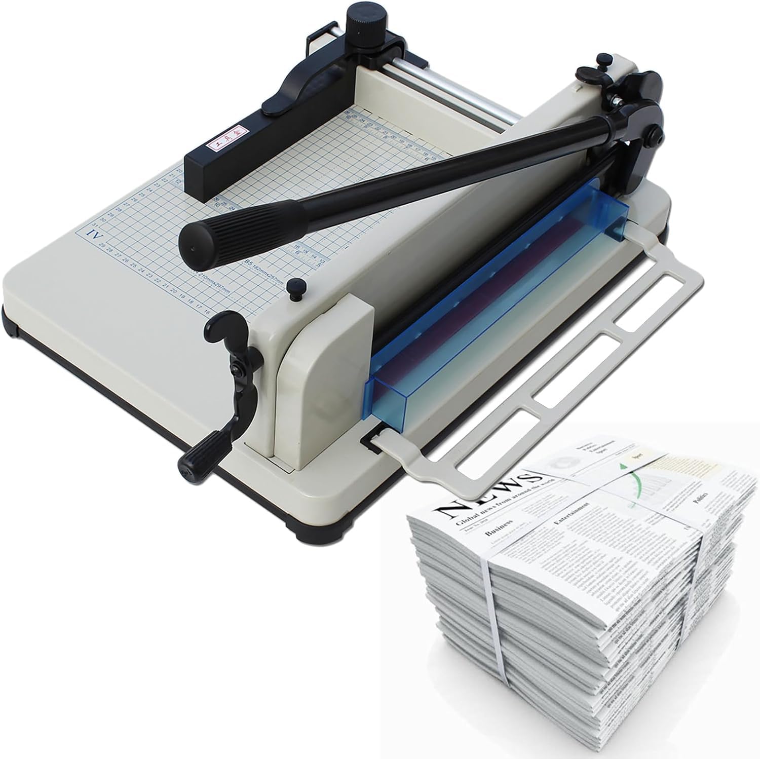 Taglierina per carta piccola, resistente, taglia fino a 400 fogli di carta fino a 4 cm di spessore, ideale per ufficio, casa e scuola, macchina da taglio multifunzione da ufficio