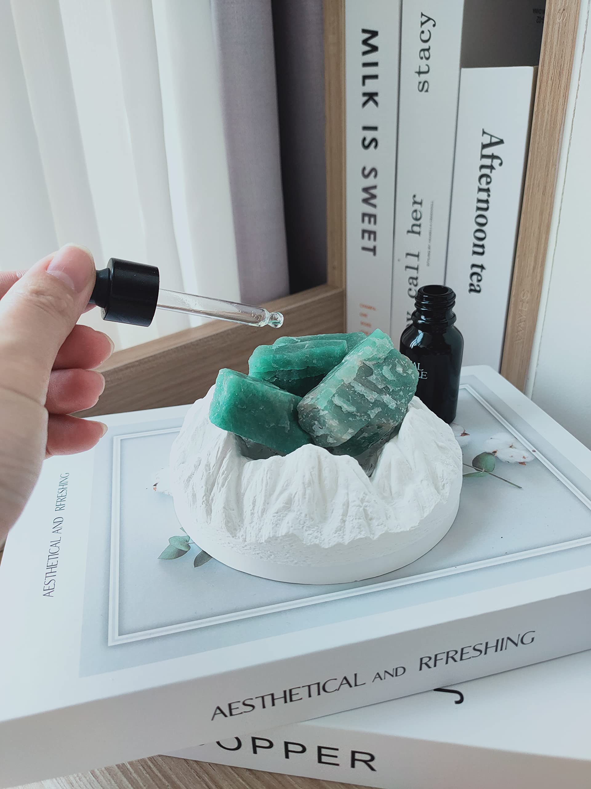 Luckeeper 2 lb Rough Crystals Bulk Raw Amazonite Healing Stones for Tumbling, Wire Wrapping, Wicca Reiki,Meditation