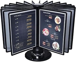 Desk Reference Organizer - Rotatable Desktop Reference System, 20 Double-Sided Panels, 40 Sheet Capacity, Catalog Display Rack, Letter-Size, for Office/Home Display and Storage A4 Documents