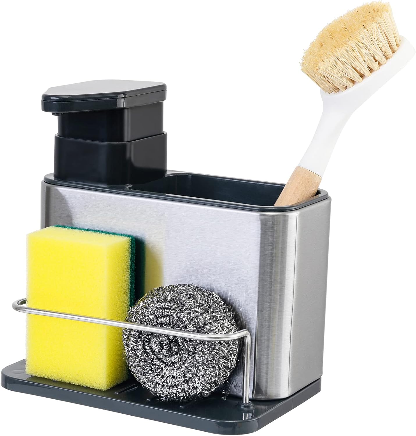 Kitchen Sink Organiser Soap Dispenser& Sponge Holder, Kitchen Sink