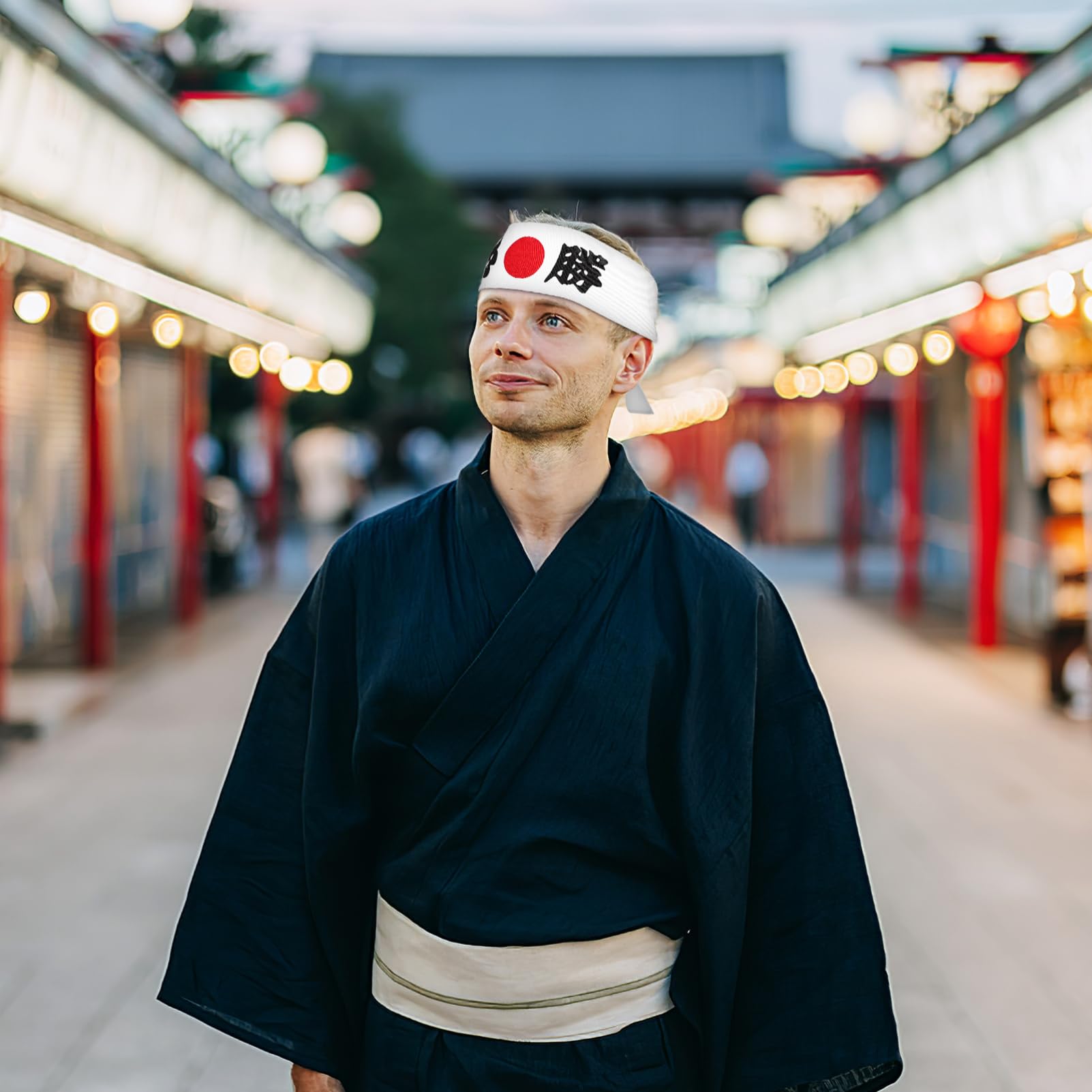 minkissy Giapponese Fascia Bushido Hachimaki Fascia Ninja Arti Marziali (Deve Vincere) Da Corsa Da Fasce Per Unisex Adulto Per Karate Sport Cosplay Fornitura