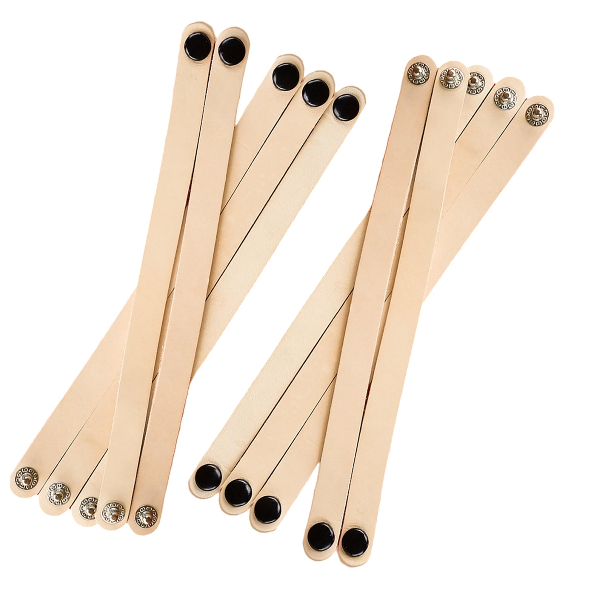 10 Pack 1/2 Inch Leather Bracelets Blank - Stamping, Tooling, Engraving Ready - Leathercraft projects -Made in USA