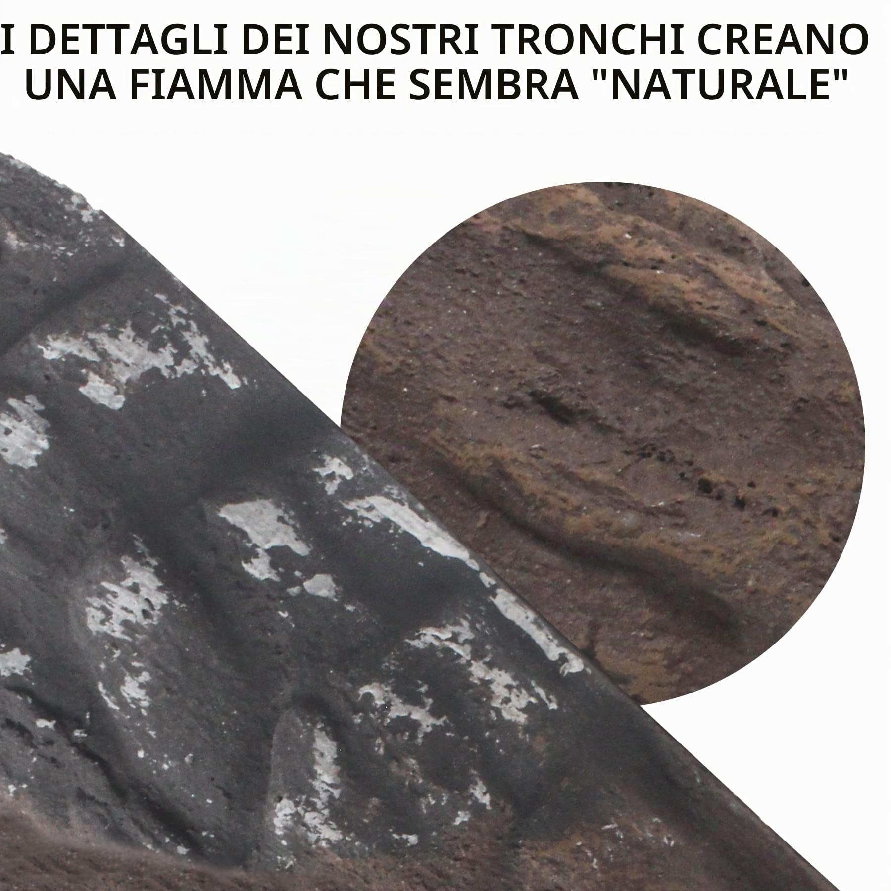 Legno ceramico per caminetti a bioetanolo, ceppi a gas, 10 pezzi per focolari, set di tronchi decorativi in ceramica per interni ed esterni, inserti a gas, ventilati, senza sfiato…