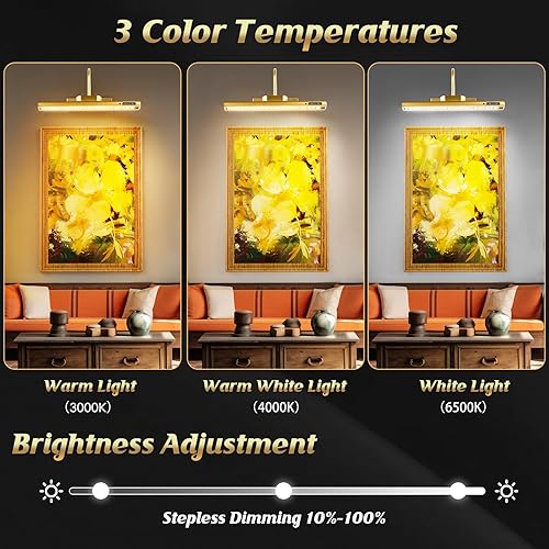 Miniatura 2 de Paquete de 2 luces inalámbricas para pared, luz recargable de biblioteca con control remoto, luz de arte RGB de 14 pulgadas para pintar con 3