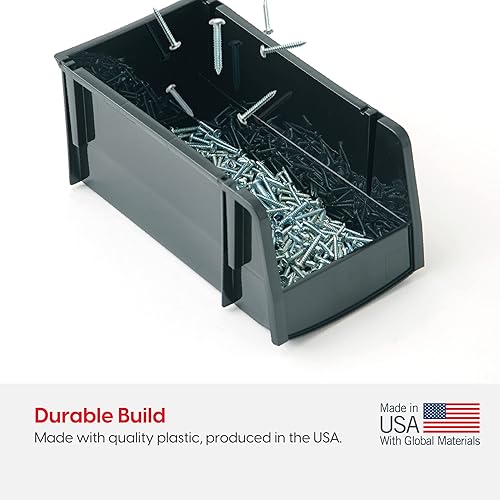 Miniatura 6 de IRIS USA Contenedores pequeños apilables de almacenamiento, paquete de 12, 7.5 x 4.5 x 3 pulgadas, fabricados en Estados Unidos, contenedor de