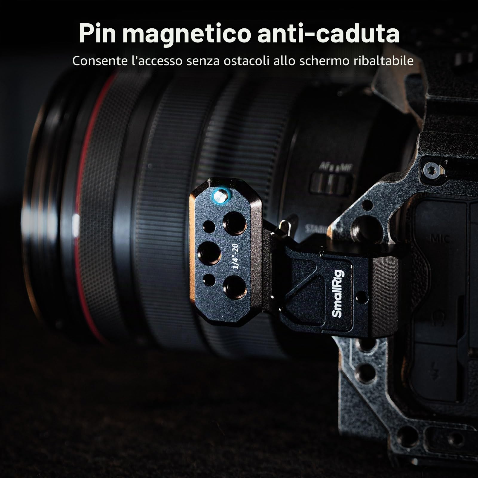SMALLRIG Adattatore di Estensione per Maniglia Laterale con Morsetto NATO, per Guide NATO, per Gabbie con Guide NATO Integrate, Piastre di Montaggio - 4458
