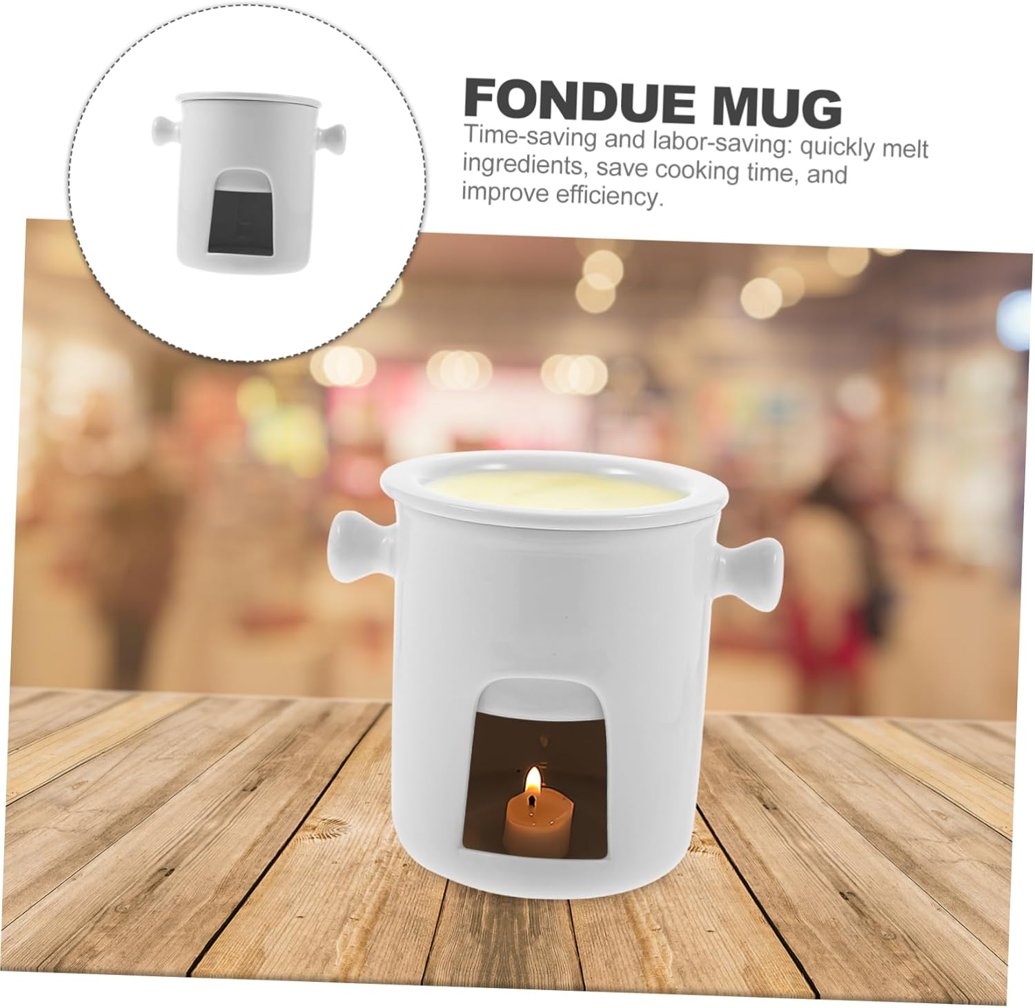 MAGICLULU Chocolate Melting Pot for Cheese Fondue Multifunctional Chocolate Butter and Cheese Easy to Clean Portable for Home Parties and Outdoor Use