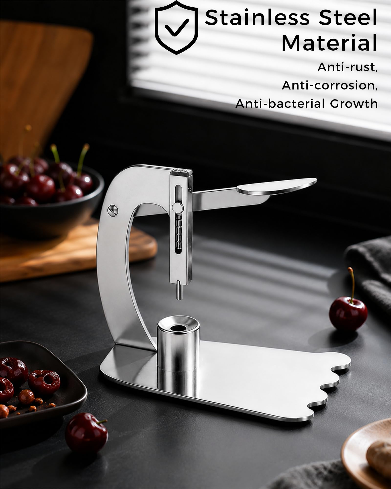 Denocciolatore Di Ciliegie, Denocciolatore Multiplo Per Ciliegie | 3 Aghi Sostituibili (5/6/8 mm), Materiale In Acciaio Inossidabile, Adatto Per Rimuovere I Noccioli Di Giuggiole E Frutti