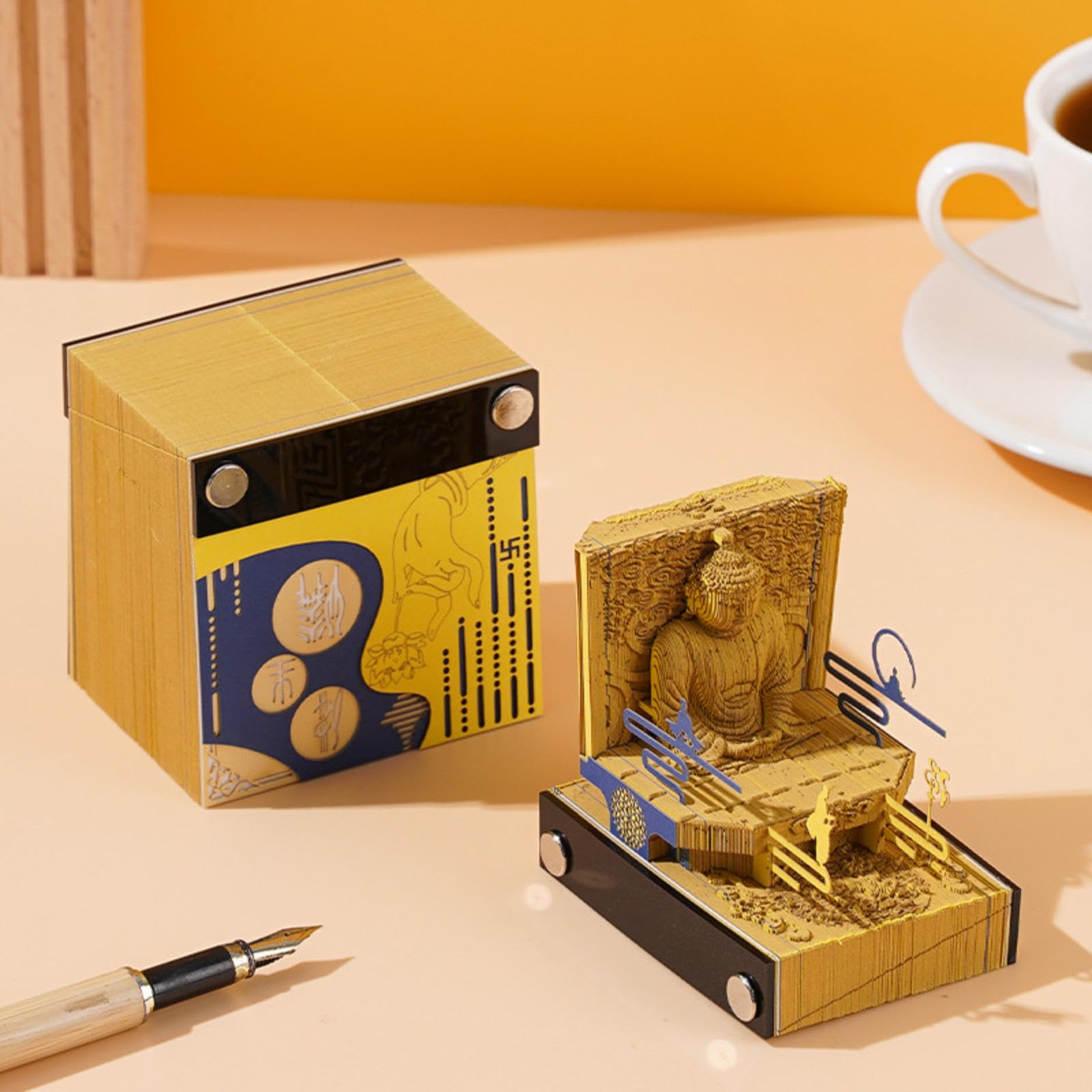 Notatniki 3D, notatnik 3D, grafika 3D, 205 arkuszy papieru do rzeźbienia, artystyczny notatnik, do odrywania papieru, artystyczne podkładki 3D, nieprzywierające karteczki samoprzylepne, papier DIY,