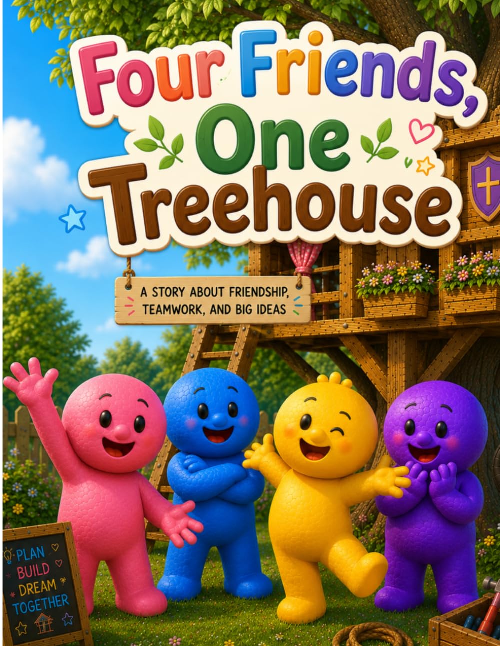 Four Friends, One Treehouse: A STORY ABOUT FRIENDSHIP, TEAMWORK, AND BIG IDEAS.