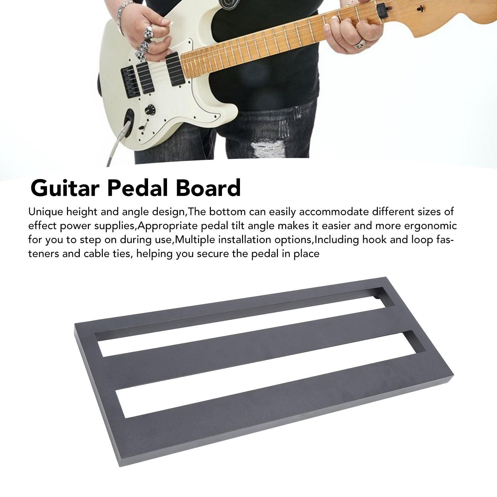 Gitarren-Pedalbrett, Aluminiumlegierung, Gummi-Effekt-Pedalbrett mit Tragbarer Tasche für E-Gitarren