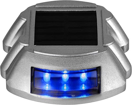 Miniatura 9 de VEVOR Paquete de 24 luces solares de entrada con botón de interruptor luces solares de cubierta impermeables luces de muelle inalámbricas 6 LED para