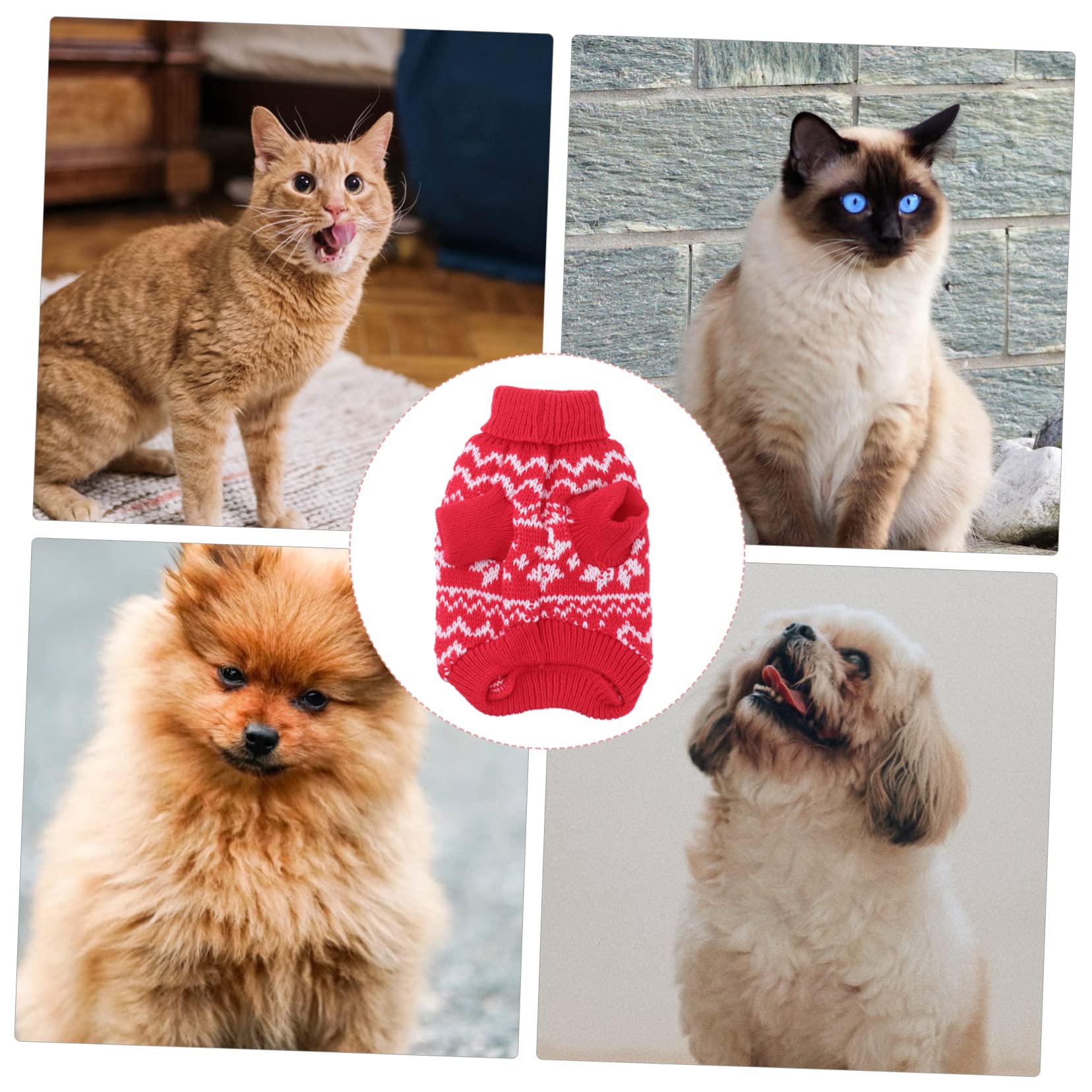 Amosfun 3st Hundepullover Weihnachtshaustier Weihnachtspullover Für Hunde Weihnachtsfeier Katzenkostü Hunde-Weihnachts-Outfit Hundeweihnachtspullover Halloween Winterkleidung