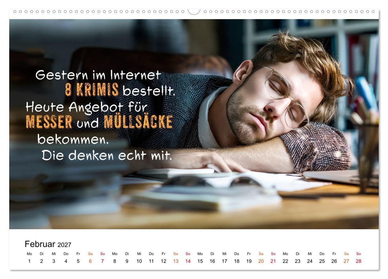 CALVENDO - Büro - Kaffee, Chaos, Kollegen (Wandkalender 2027 DIN A2 quer), Monatskalender: Was wirklich zählt: Humor im Arbeitsalltag.
