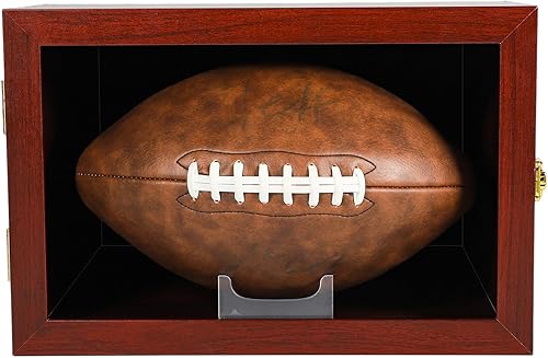 Miniatura 8 de Medikaison Vitrina de fútbol para montaje en pared, con bloqueo, visión clara, tamaño completo, anti decoloración, protección UV, puerta acrílica,