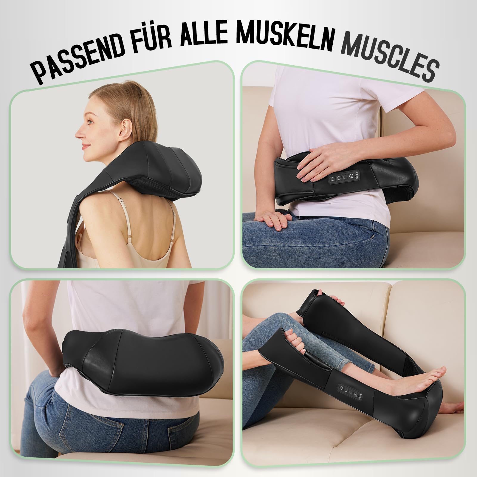 Massagegerät,AERLANG 2026 Kabellos Nackenmassagegerät mit Wärme,Shiatsu Massagegerät 3D Deep Massage,Geeignet zum Massieren von Nacken,Schultern, Rücken usw,Bestes Geschenk