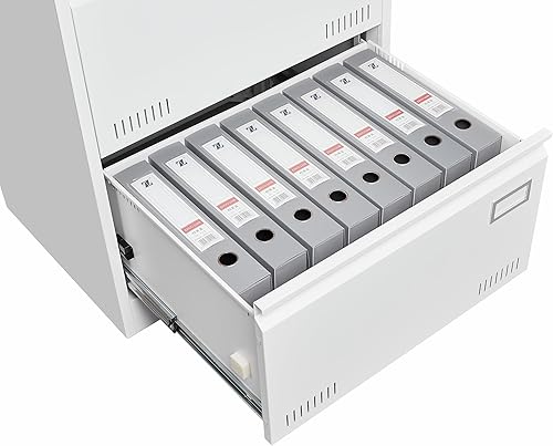 Miniatura 3 de Archivador de 3 cajones, archivador lateral con taquilla, archivador de tamaño legal con ventana transpirable a prueba de humedad para oficina,