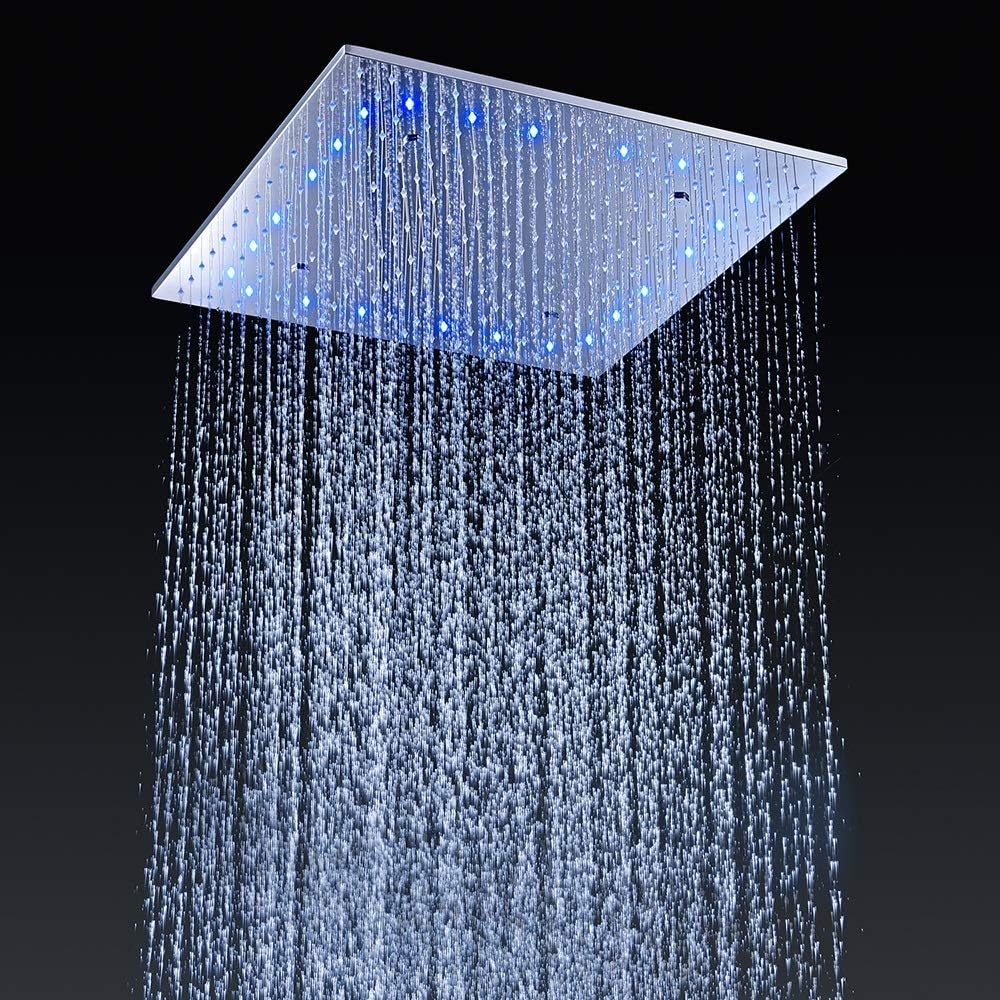 Bathroom European Constant Temperature Temperature Control Small Flow Shower Top Spray Set SPA Spray Side Spray Multifunctional Hidden Shower Set LED Light Shower