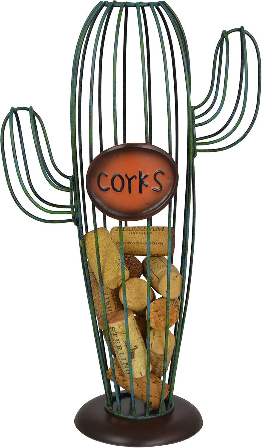Metal Cactus Cork Holder