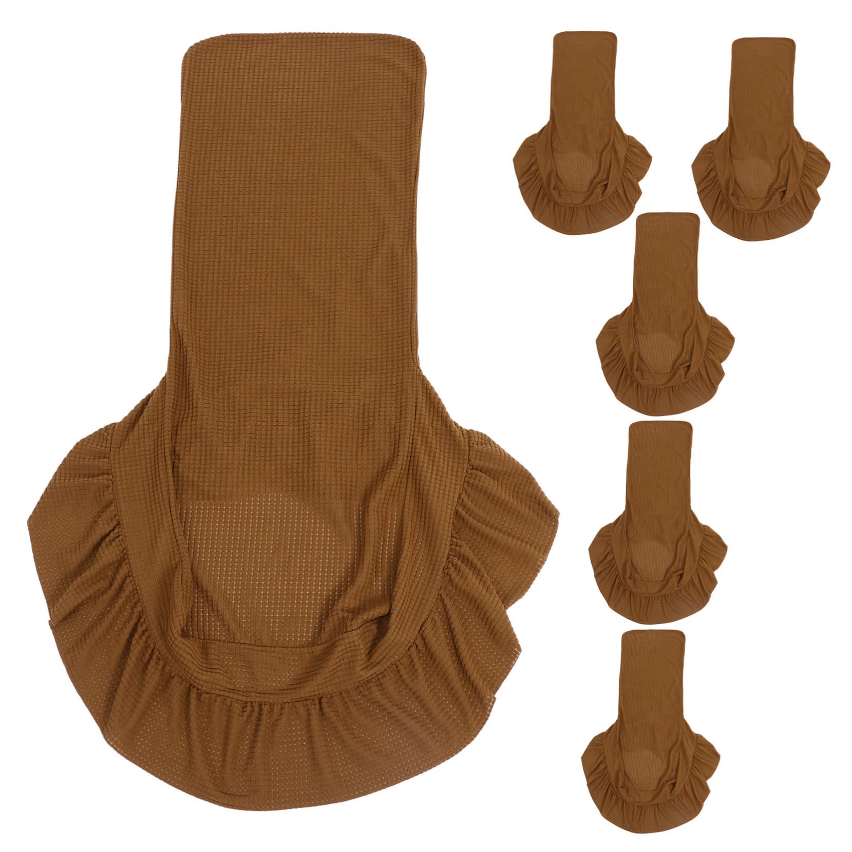 OUNONA Funda para Silla de Comedor a Cuadros 6 Piezas