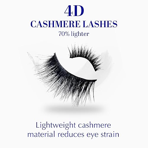 Miniatura 5 de AWAKIIN Extensiones de pestañas postizas naturales de cachemira 4D, autoadhesivas, reutilizables, pestañas largas, de aspecto natural, pestañas