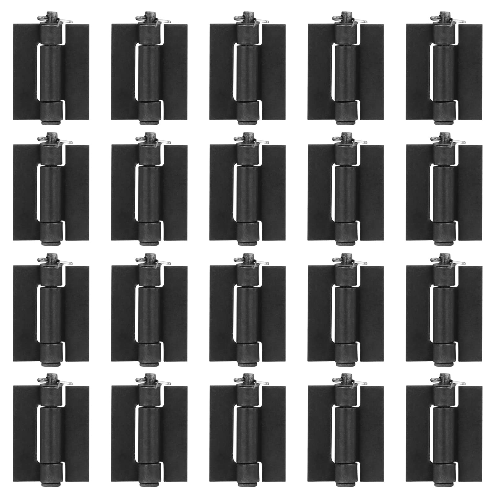 MOUNTAIN_ARK20 Pack 2-1/2" x 1-11/16" Weldable Door Hinges Heavy Duty Weld-on Metal Gate Hinges Steel Butt Hinge with Removable Pin (Thickness: 2.3 mm)