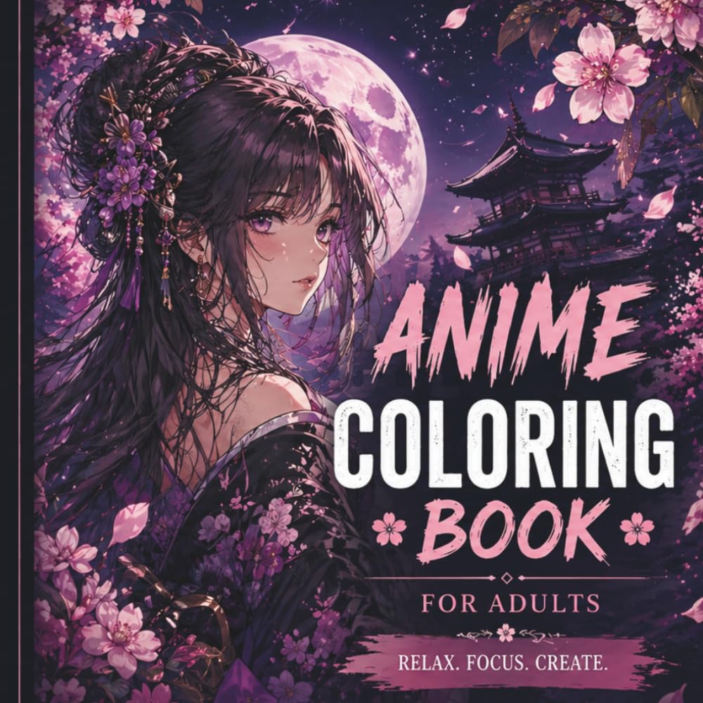 Anime Coloring Book for Adults