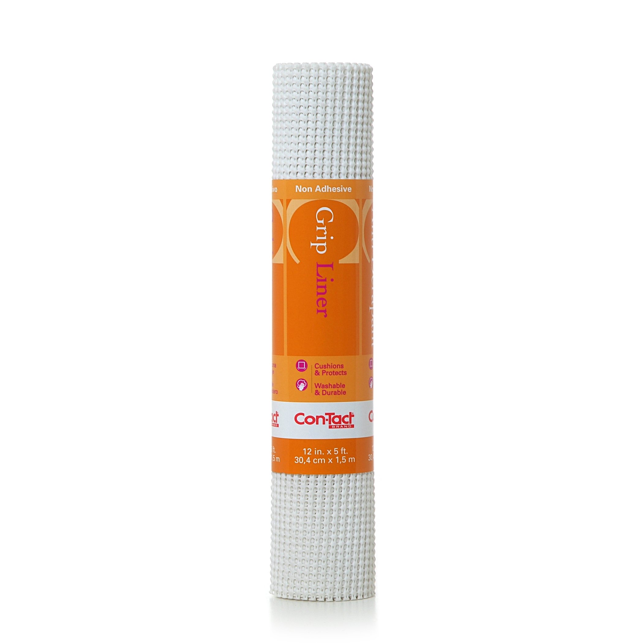 Con-Tact Brand, White Beaded Grip Adhesive Non-Slip Shelf Liner, 12-Inches by 5-Feet, x 5' (05F-C7Y52-06)