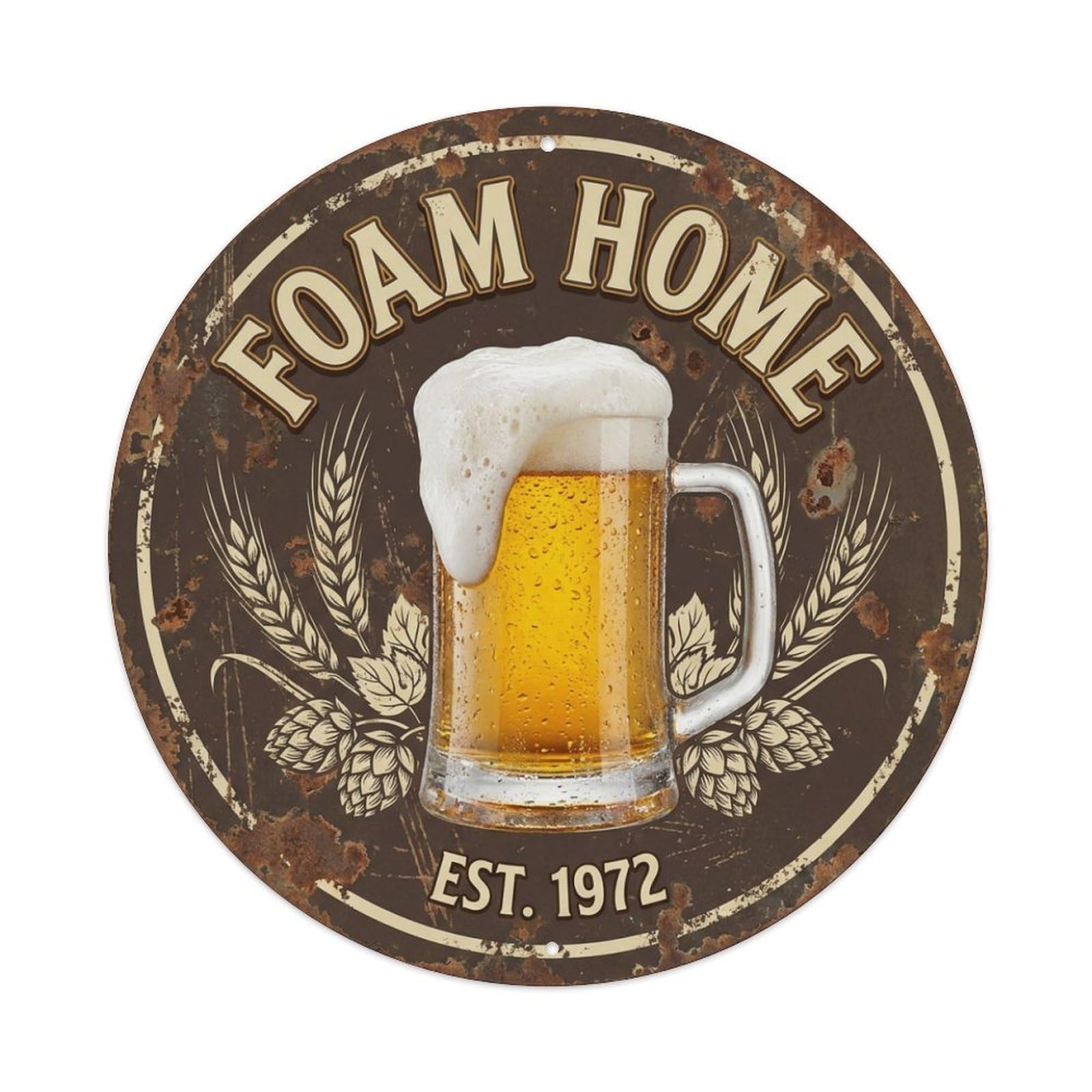 Fyrn Style Metal Tin Sign Vintage Beer Drinkware Foam Home Retro Bar For Pub