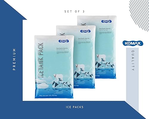 Miniatura 2 de Komax Large Reusable Ice Packs for Coolers – 12 to 15 Hours of Cold Gel Ice Pack for Cooler Set – Slim & Flexible Freezer Packs – Ice Packs for
