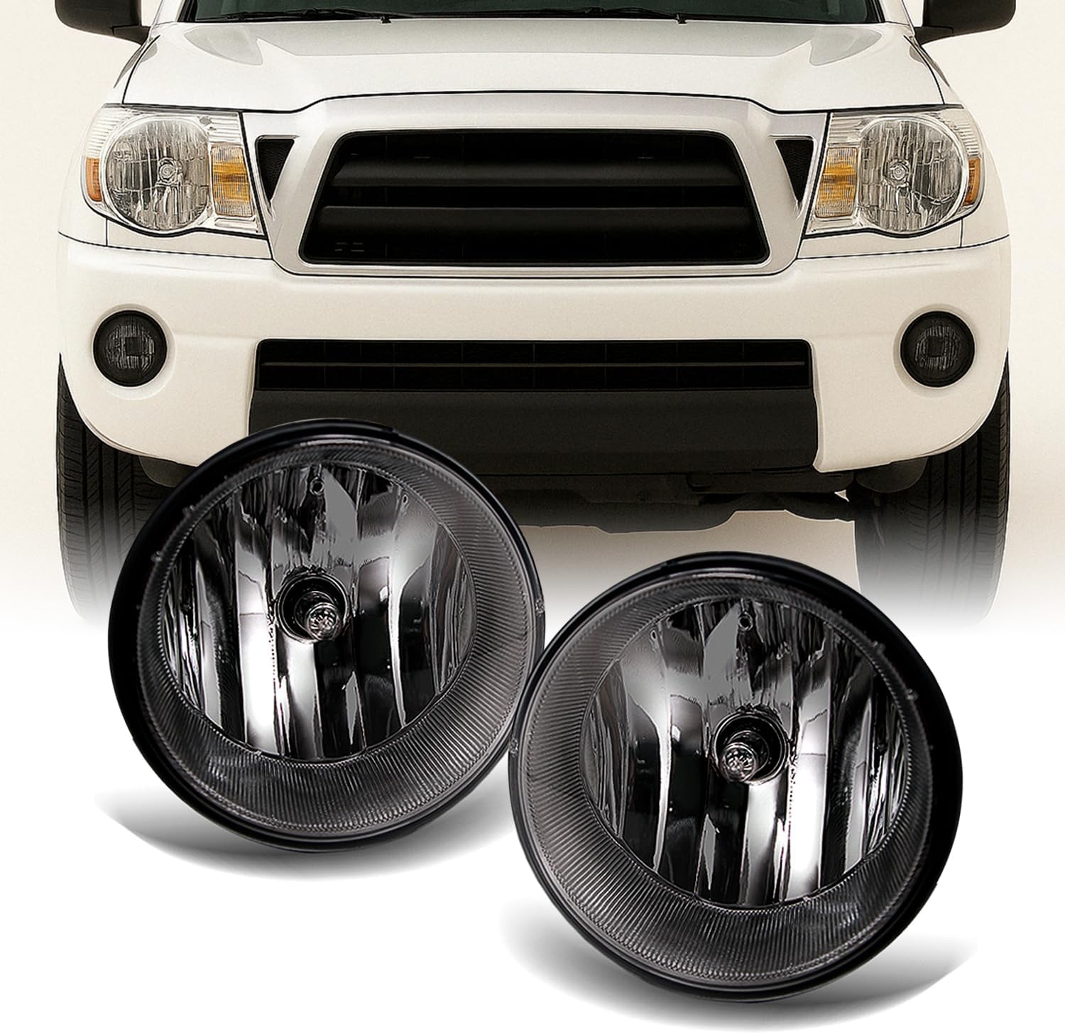AKKON - For 05-11 Toyota Tacoma Pickup Bumper Smoke Fog Lights Driving Lamps w/Bulbs + Wiring Harness + Switch