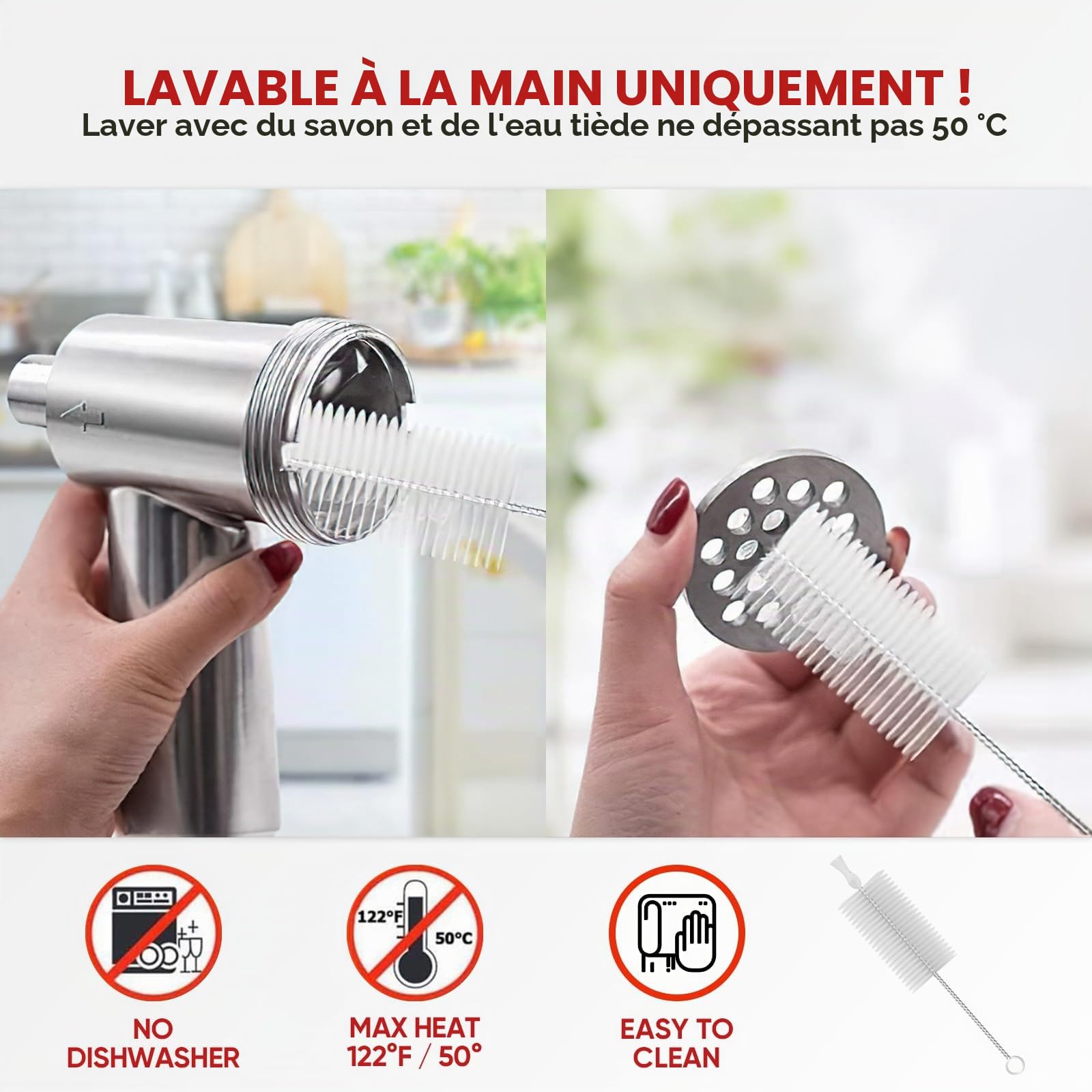 COFUN Accessoires de Hachoir à Viande et Coupe-légumes pour KitchenAid Robot Pâtissier, Comprend un Accessoire pour Kitchen Aid Hachoir à Viande et un Ensemble de Coupe-légume