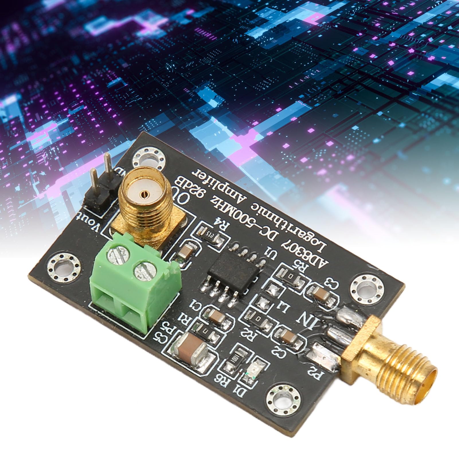 Acouto AD8307 HF-Leistungsdetektor, DC 500 MHz, Antennenleistungssender, Hochfrequenz-Leistungsmesser, Logarithmischer Detektor, Modelleingang und Standardeinstellung für Frequenz,