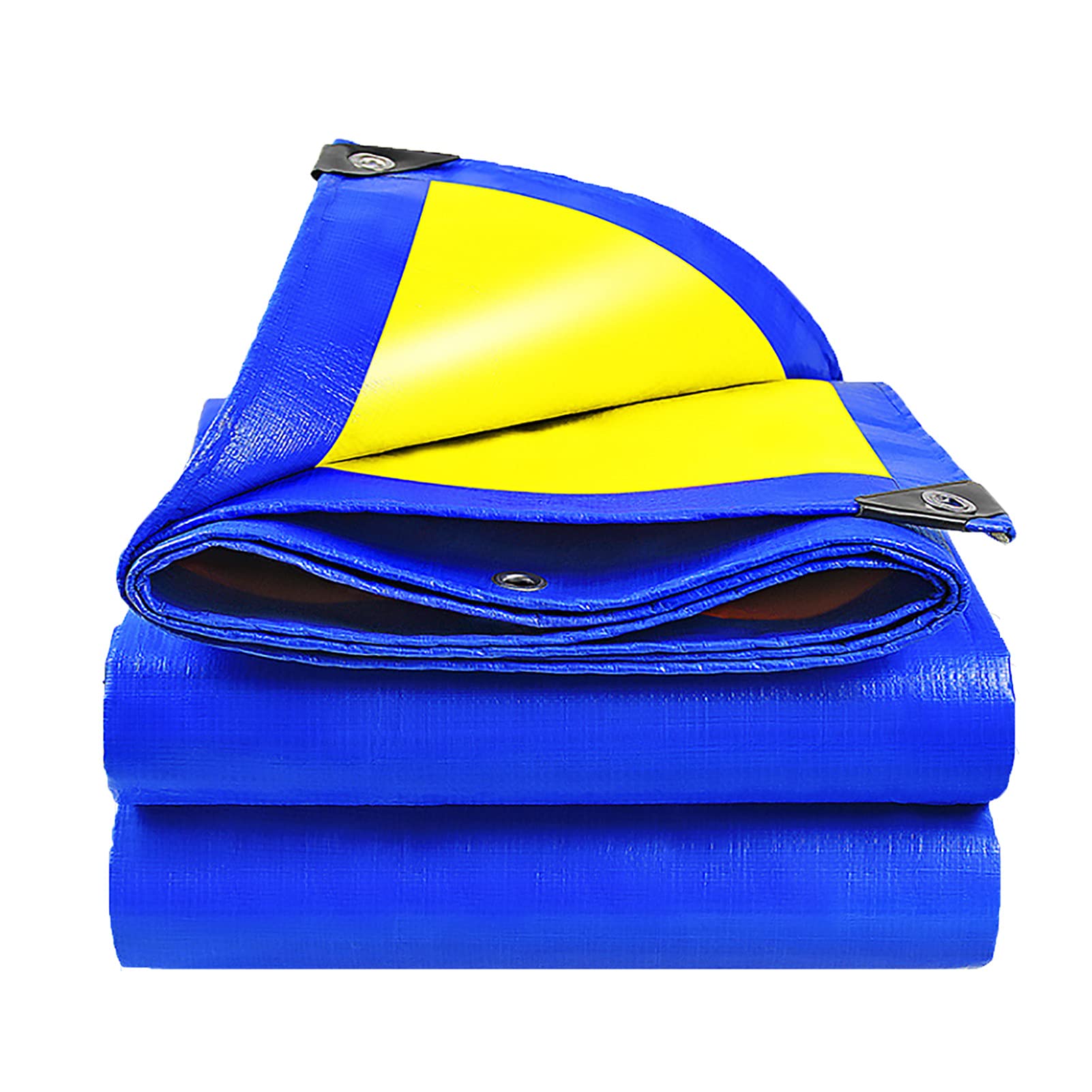 Bâche de Protection, Bâche imperméable 160g/m² avec Oeillets Feuille de bâche PE à usages Multiples pour Camping en Plein air pêche Housse de Meubles de Jardin,6x7m/19.68x22.96ft