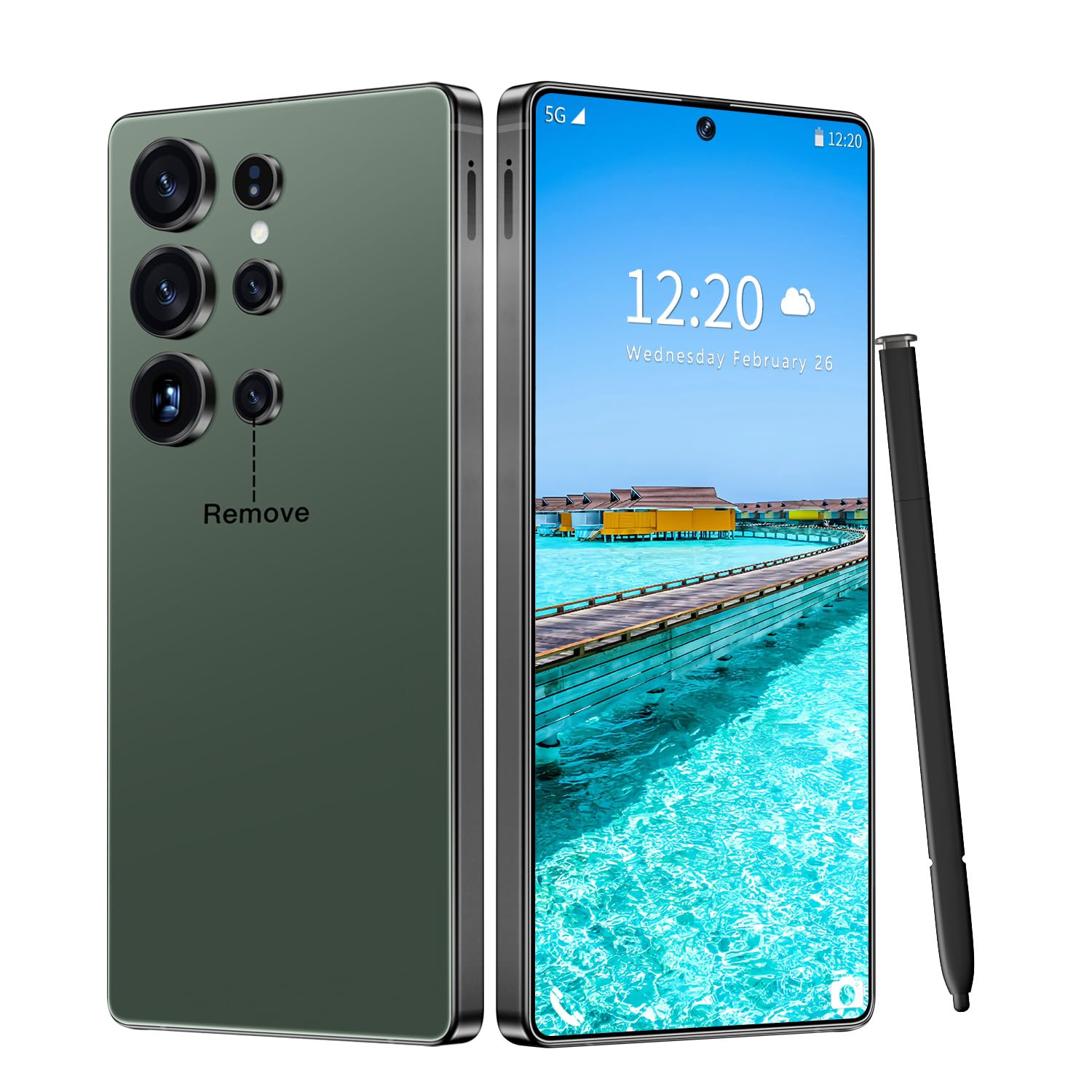Huness S26 Ultra Unlocked Phone,Built in Pen The Phone,Cell Phone Battery 7000mAh 6.99" HD Screen,Android 15 16+512GB Smartphone,Dual SIM/5G/Face ID/Fingerprint Lock/GPS (Grey, 16+512G) — view 6