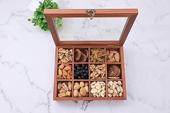 Amazon.co.jp: Ajuny 木製手作りスパイスコンテナボックス 上部に