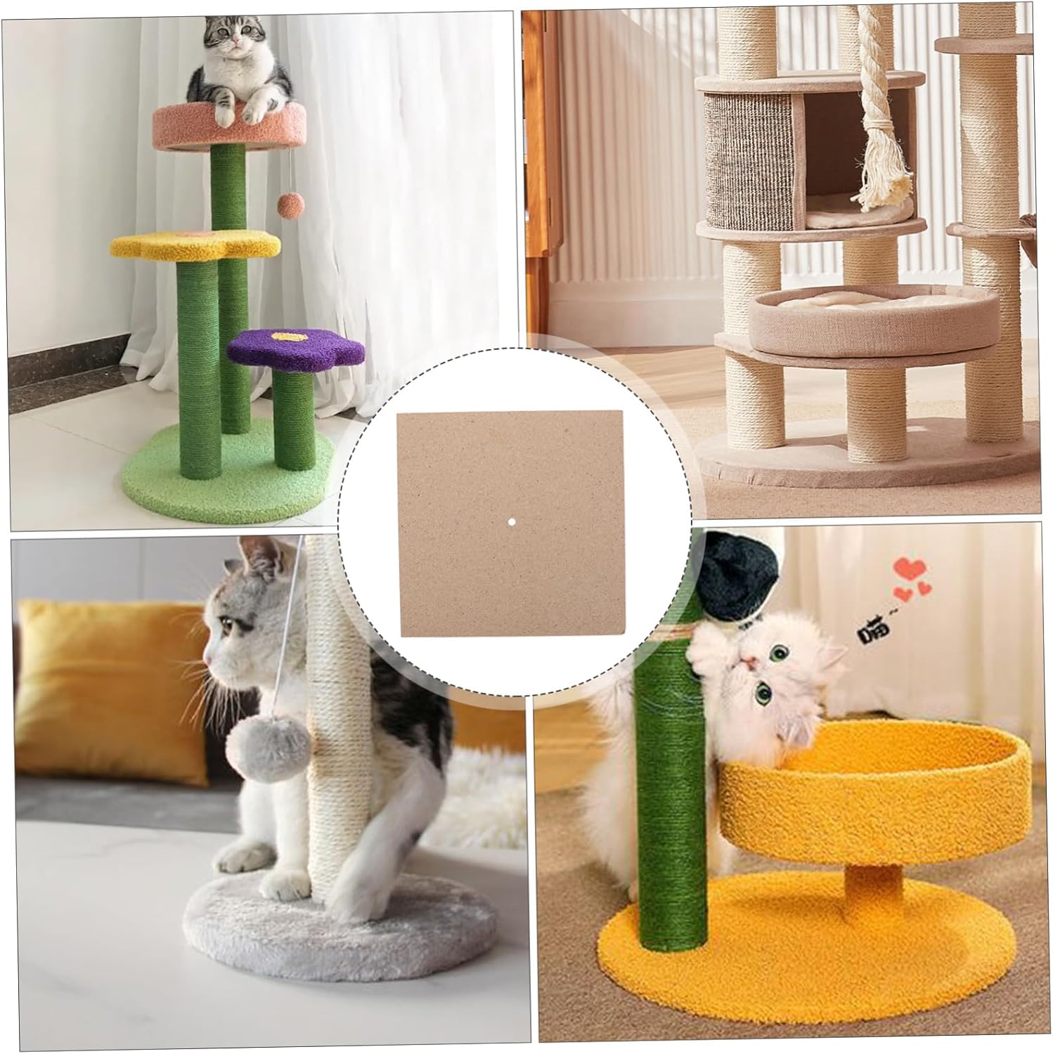 TOYANDONA Cat Shelf Replacement Part Wear-Resistant Chipboard Stable Platform for Kittens Easy to Install Smooth