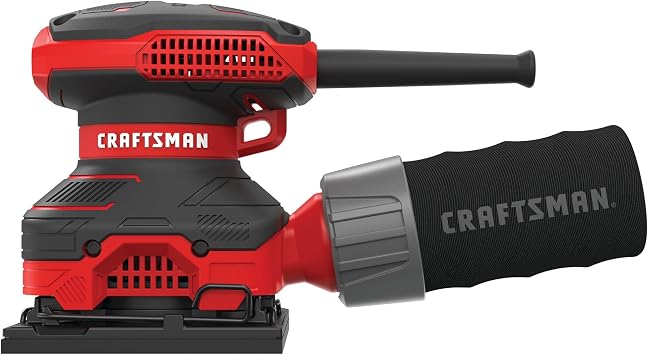 CRAFTSMAN Electric Sander, 1/4 inch Sheet, 13,500 OPM, 2 Amp, Corded (CMEW230)