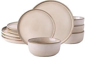 AmorArc Stoneware Dinnerware Sets: Vibrant and Enduring Earthenware for Daily Dining