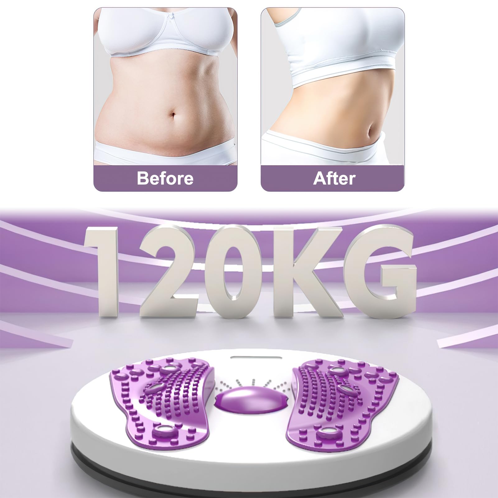 Twist Disque de Taille avec Corde de Traction, Fitness Waist Wriggling Plate Disque De Fitness, Pour Les Hanches Et La Taille De Fitness Et De Mouvement