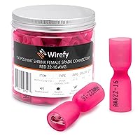 Vista 11 de Wirefy Conectores de pala termorretráctiles – Conectores de alambre de 3 vías – Conectores de doble pala – Terminales de desconexión rápida