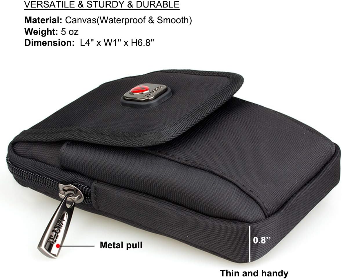 Gеt Sресіаl Prісе Canvas Cell Phone Holster with Belt Loop Magnetic Cover Belt Clip Pouch Compatible for iPhone 13 Pro Max, 12 Pro Max, 11 Pro Max, Samsung Galaxy S22 Ultra S20+ S10+ with Rugged Phone Case on, Black Suреr Dеаl Prоduсt Canvas Cell Phone Holster with Belt Loop Magnetic Cover Belt Clip Pouch Compatible for iPhone 13 Pro Max, 12 Pro Max, 11 Pro Max, Samsung Galaxy S22 Ultra S20+ S10+ with Rugged Phone Case on, Black