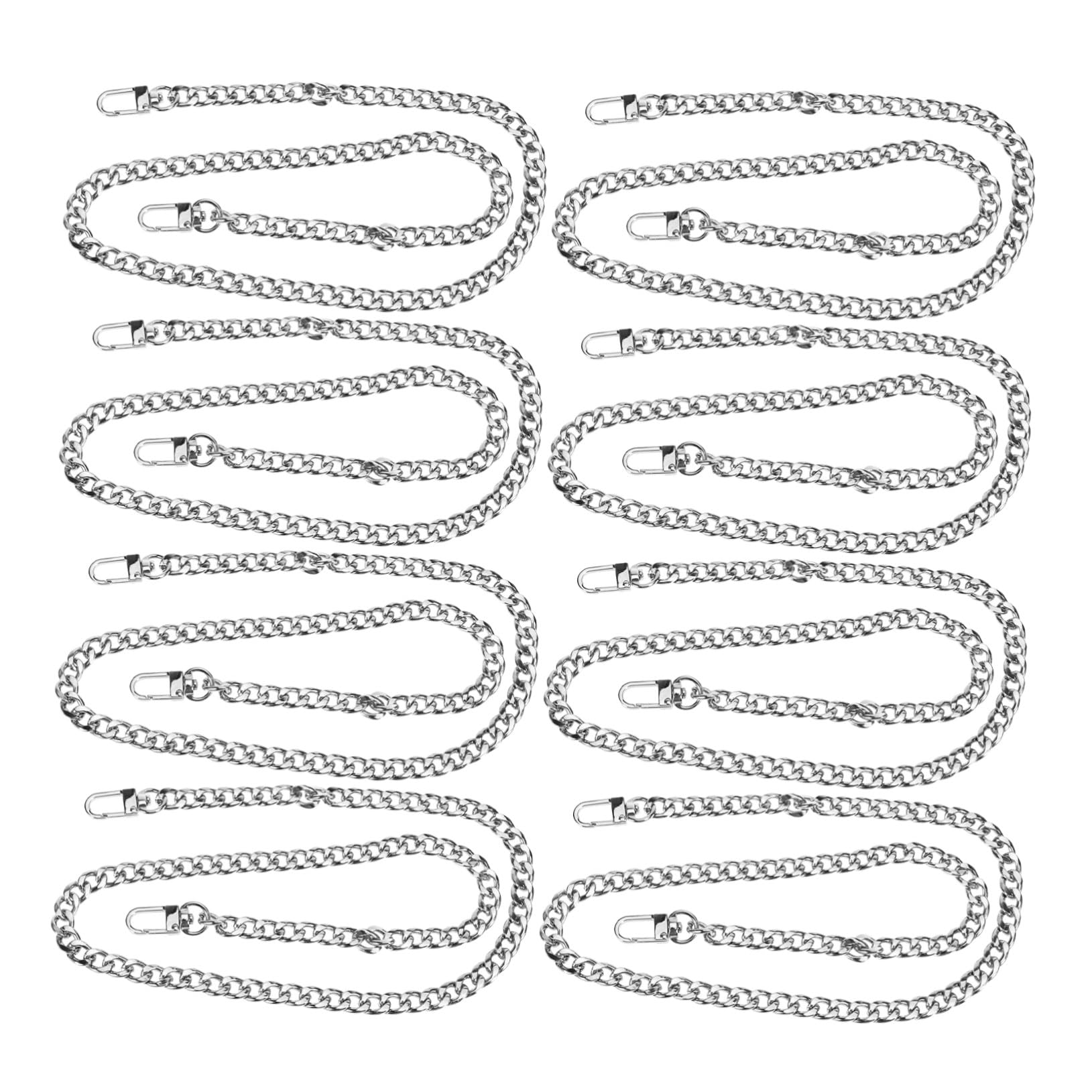 Gatuida 8 Piezas Cadena para Bolso de Metal Correa Cruzada de Cadena Desmontable Correa Plana para Bolso Bandolera Cartera de Mano de Repuesto