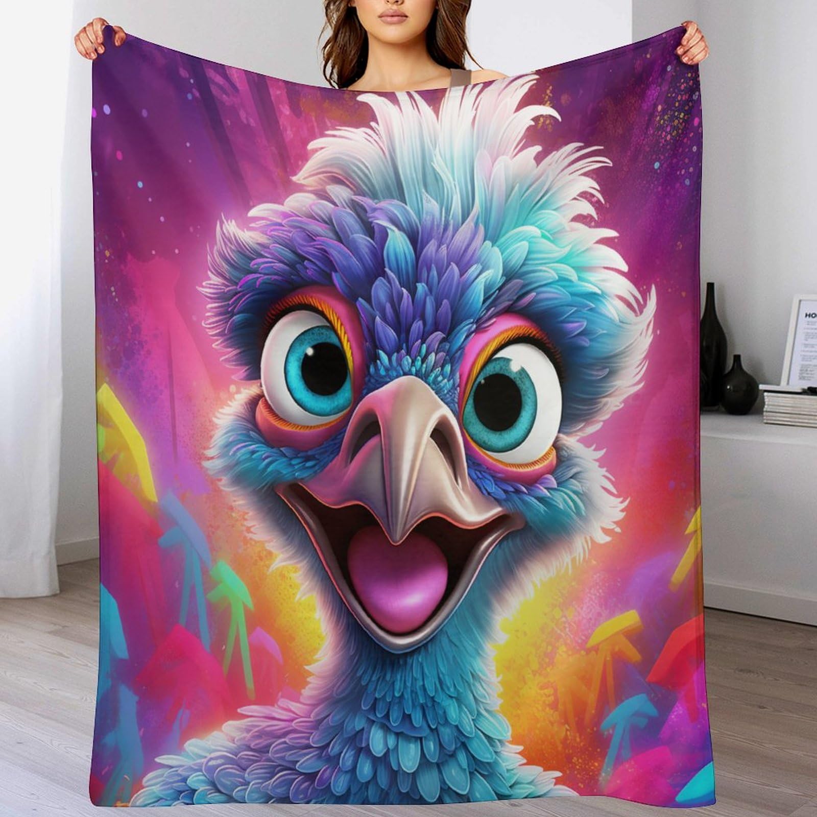 Couverture flanelle polaire chaude 150x200cm lavable pour lit et canapé