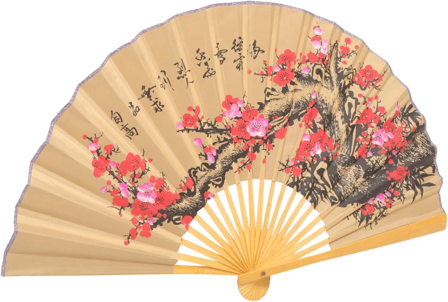 Decorative Hanging Fan Wedding Decor Wall Pendant Background Giant Paper Fan Decor Paper Wall Oriental Folding Fan Decoration Wooden Fan Chinese Style, 90.00X50.00X3.00CM