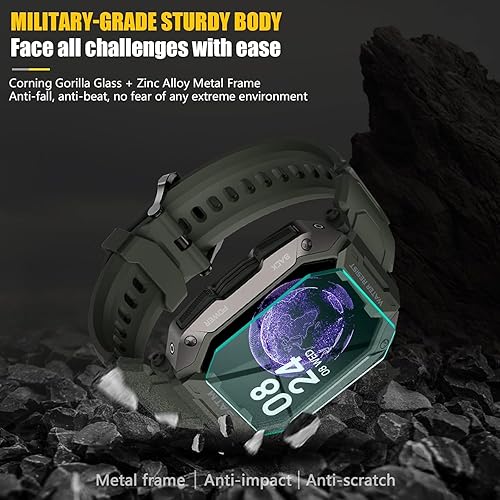 Miniatura 2 de Relojes inteligentes para hombres, reloj de fitness de 1.71 pulgadas con monitor de presión arterial de frecuencia cardíaca, reloj inteligente