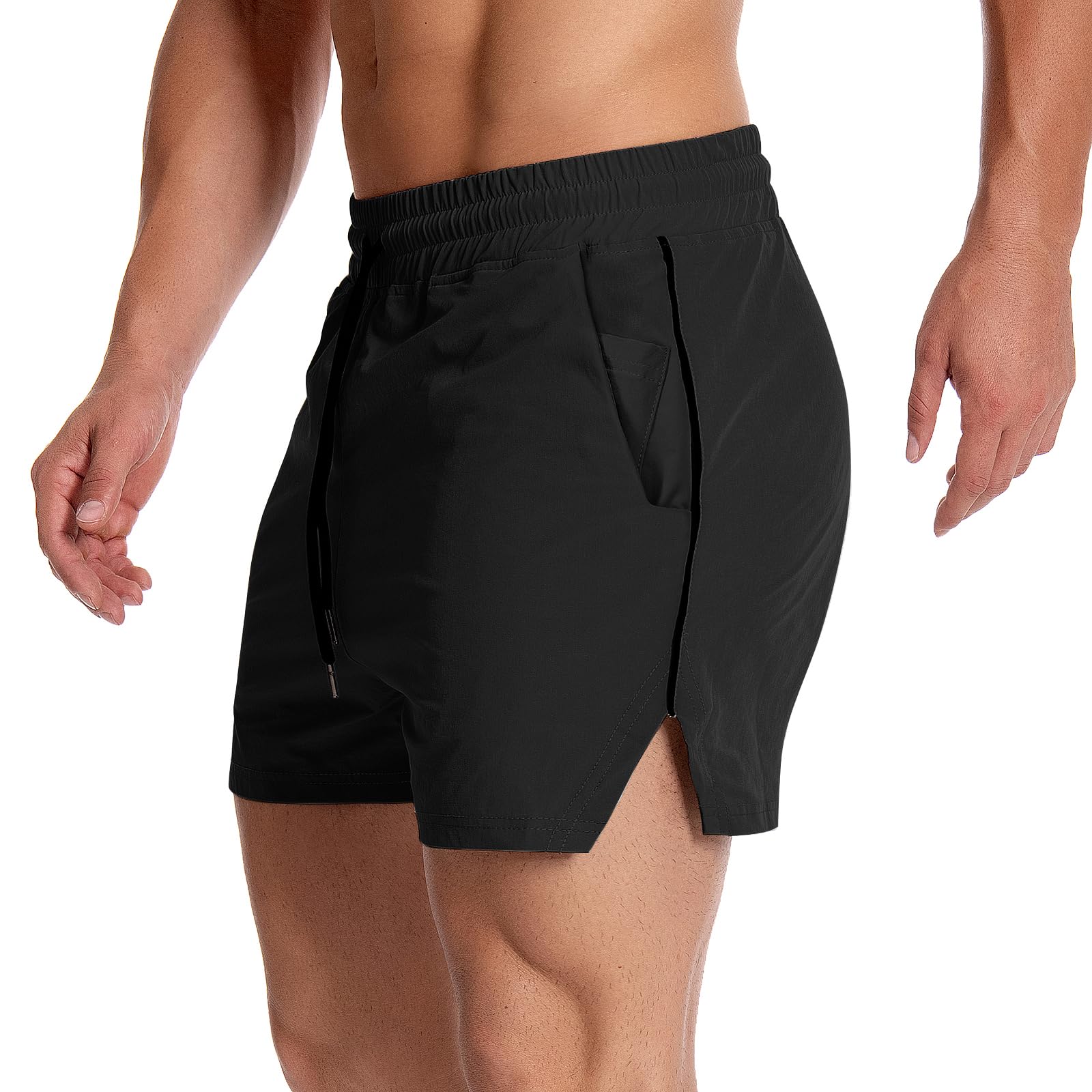 MAIKANONGMen Running Shorts 5-inch Athletic Workout Shorts Quick Dry Gym Shorts with Pockets
