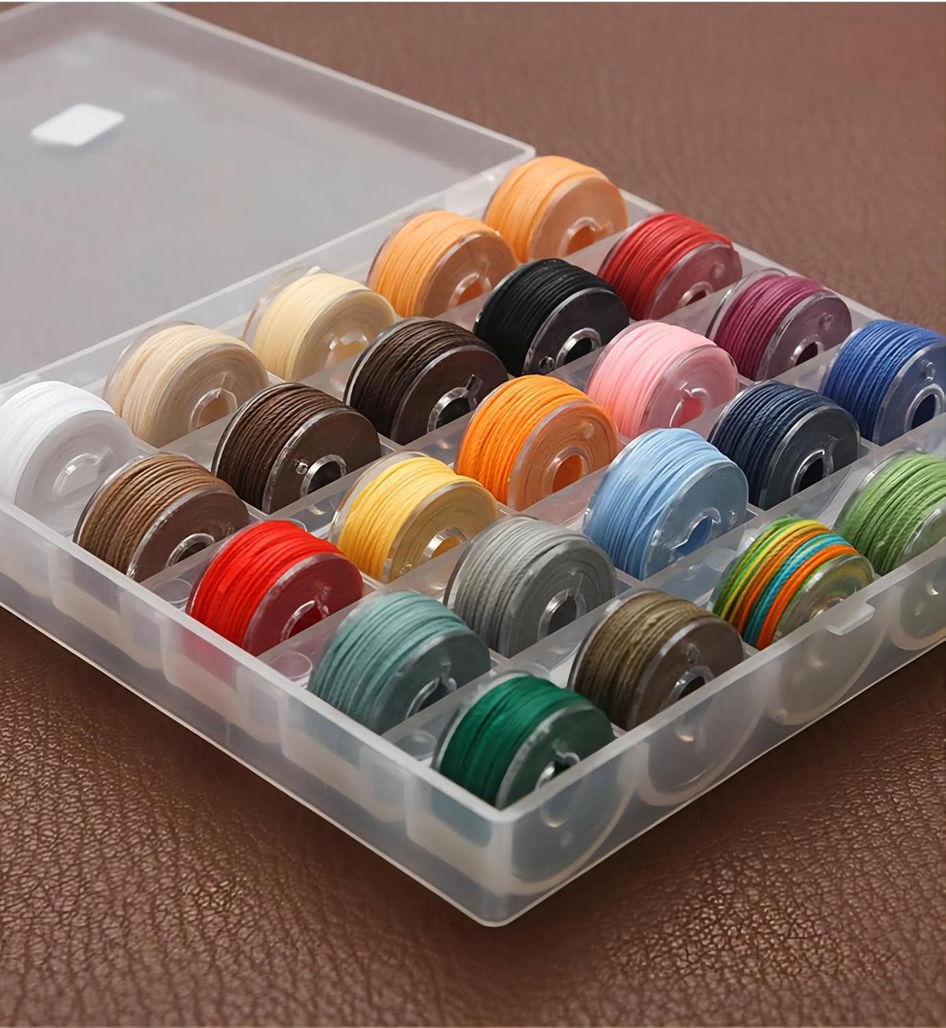 Waxed String 25 Colors 0.6mm 382 Yard | Waxed Polyester Cord Wax Cotton Cord Waxed Thread for Bracelets Necklace Jewelry Making Friendship Bracelet (25 Colors)