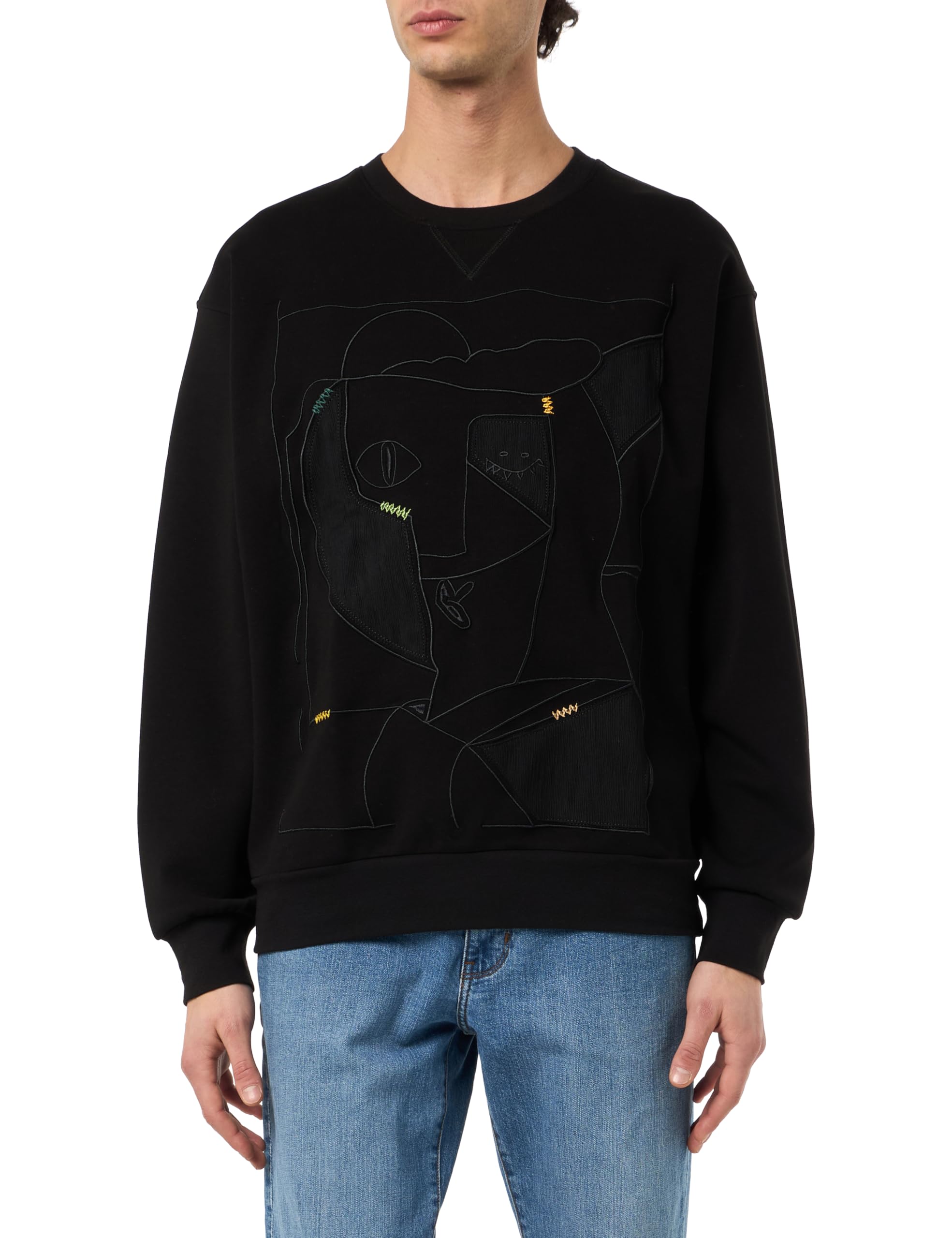 Desigual Man Template 1 Colour NE, 2000, XL, black, collar size: 17.5