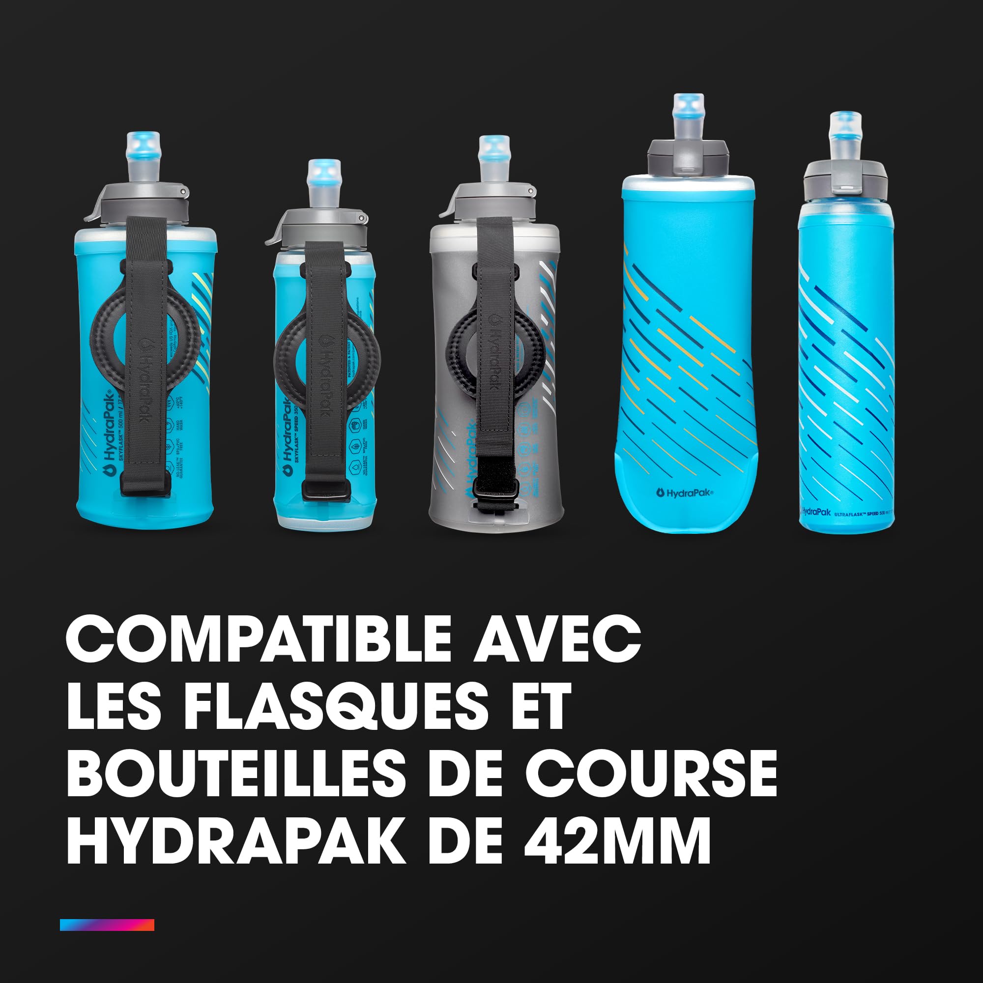 Bouchon filtrant HydraPak UltraFlask+ - Accessoire de filtration de l'eau - débit rapide - parfait pour le trail, la randonnée, les sports d'endurance, le camping, gris